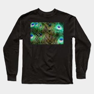 Peacock Feathers Long Sleeve T-Shirt